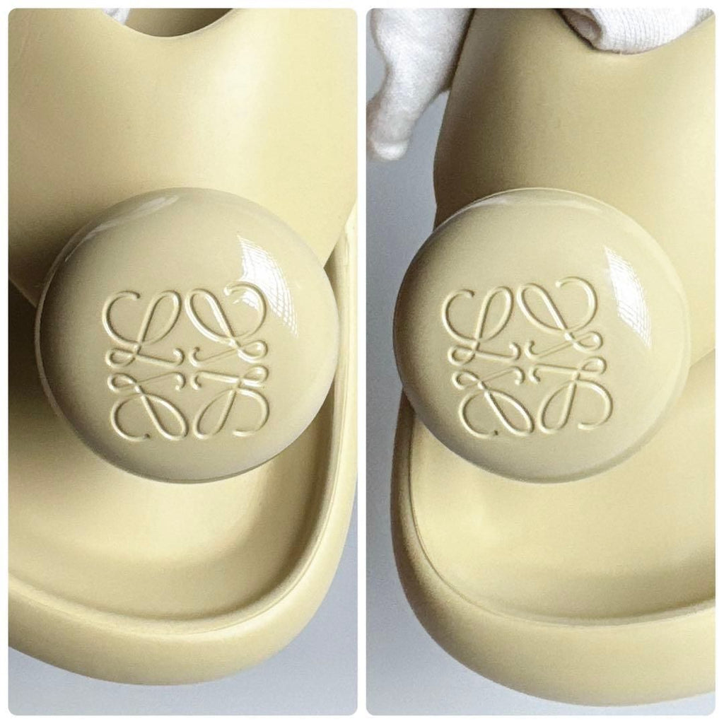 Loewe Bubble Form Slide Sandals Thong Beige — view 8