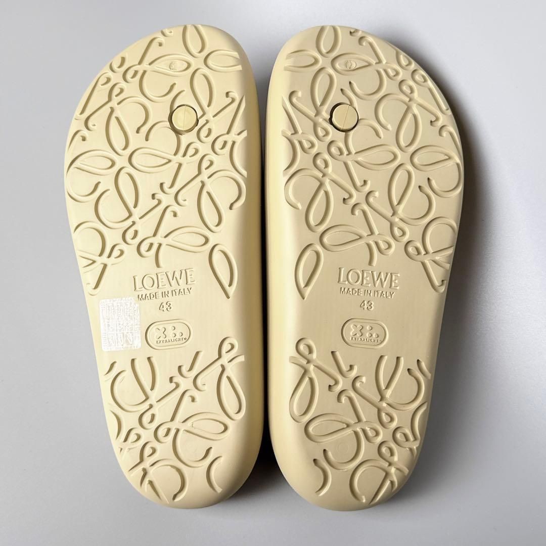 Loewe Bubble Form Slide Sandals Thong Beige — view 7