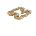 Celine Flame Sparkle Brooch Crystal Metal Gold — view 2
