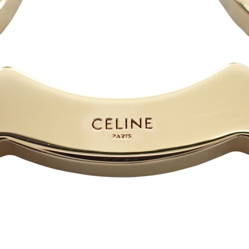 Celine Flame Sparkle Brooch Crystal Metal Gold — view 8
