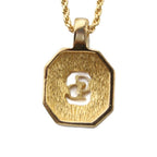 Dior Necklace Pendant CD Logo Rhinestone Gold — view 2
