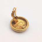 Chanel Earrings CC Logo Gold First Era Vintage — view 4
