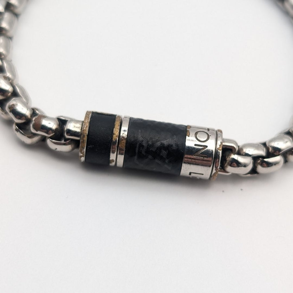 Louis Vuitton Monogram Eclipse Chain Bracelet Silver — view 3