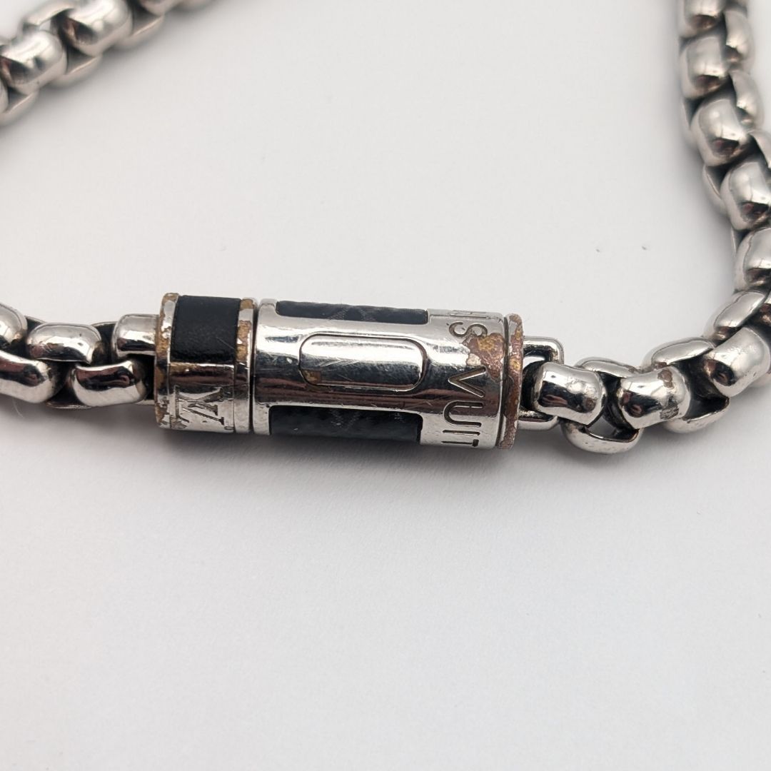 Louis Vuitton Monogram Eclipse Chain Bracelet Silver — view 4