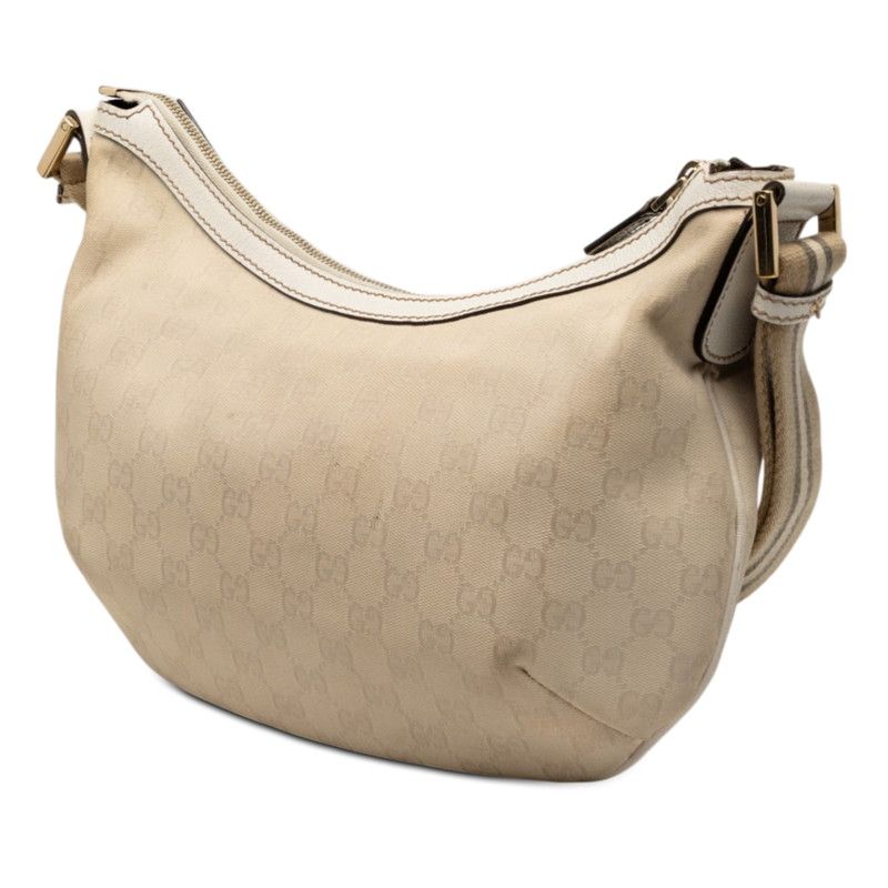 Gucci GG Canvas Crossbody Shoulder Bag White Beige — view 2