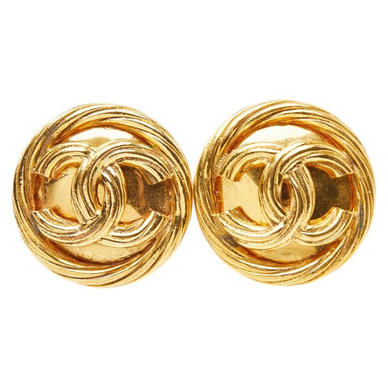 Chanel Vintage CC Logo Gold Plated — view 2