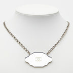 Chanel Mirror Plate CC Logo Silver Metal — view 6