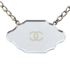 Chanel Mirror Plate CC Logo Silver Metal — view 2