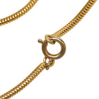 Chanel CC Logo Lion Round Pendant Necklace Gold Plated — view 5