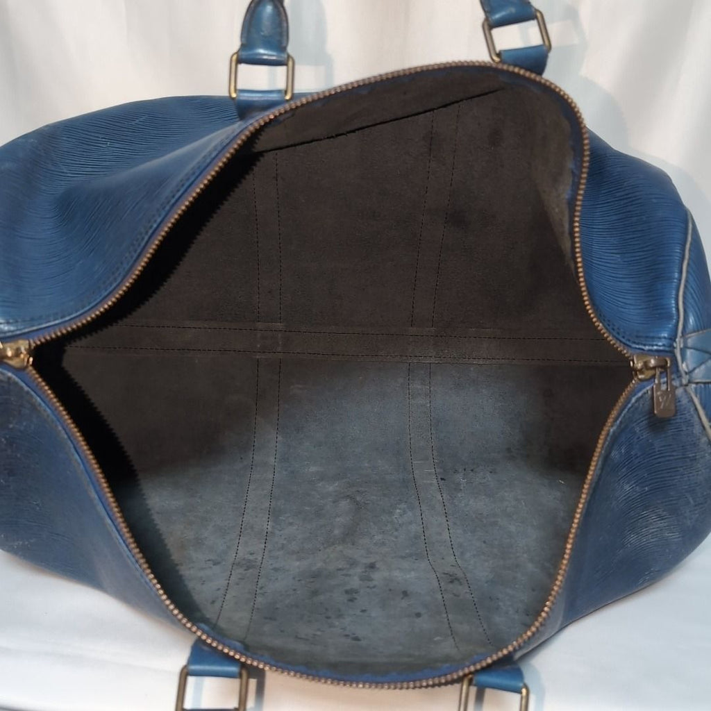 Louis Vuitton Keepall 50 Epi Toledo Blue Boston Bag — view 9