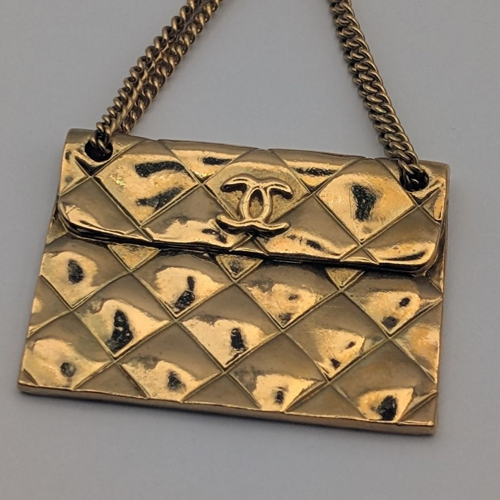 Chanel Brooch Quilted Bag Motif CC Logo — view 3