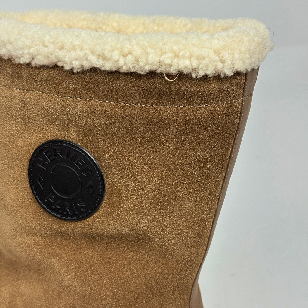 Hermes Short Boots Lava Sole Shoe Tsuye Dobra Brown — view 5