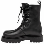 Hermes Land Notch Driver Sole Shoes Short Boots Leather Black — view 4