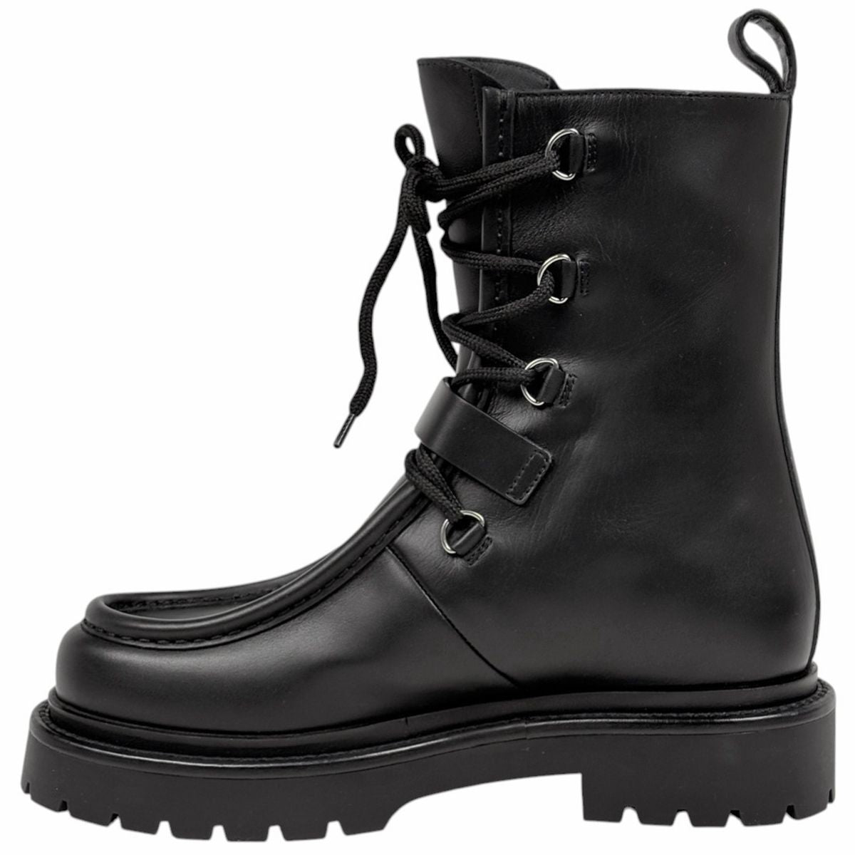 Hermes Land Notch Driver Sole Shoes Short Boots Leather Black — view 4