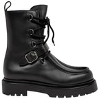 Hermes Land Notch Driver Sole Shoes Short Boots Leather Black — view 5
