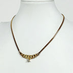 Dior Rhinestone Necklace CD Gold Plated — view 5