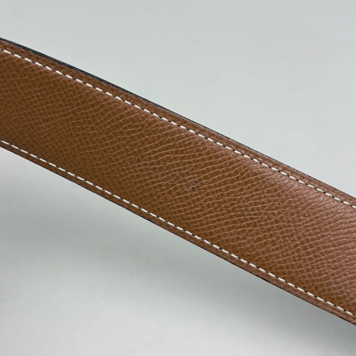 Hermes Constance Reversible Belt Box Calf Courchevel Black Gold — view 4