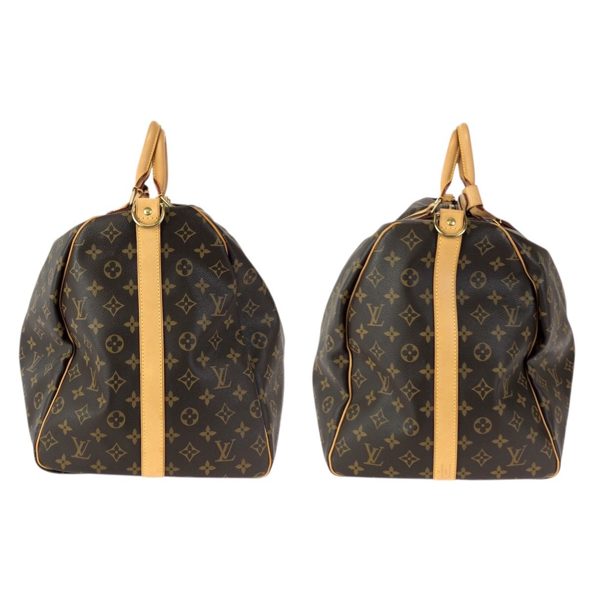 Louis Vuitton Monogram Keepall Bandouliere 60 2-Way Brown Gold Boston Bag — view 8
