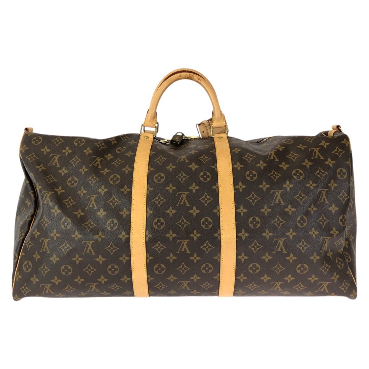 Louis Vuitton Monogram Keepall Bandouliere 60 2-Way Brown Gold Boston Bag — view 2