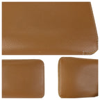 Hermes Azap Long Silk in Gold Brown Silver Veau Zip Around Coin Purse — view 6
