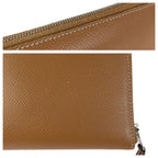 Hermes Azap Long Silk in Gold Brown Silver Veau Zip Around Coin Purse — view 7