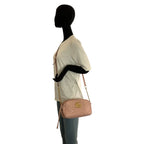 Gucci GG Marmont Pink Gold Leather Shoulder Bag Pochette — view 7