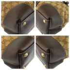 Gucci Brea Brown Beige Gold GG Canvas Leather Tote — view 4