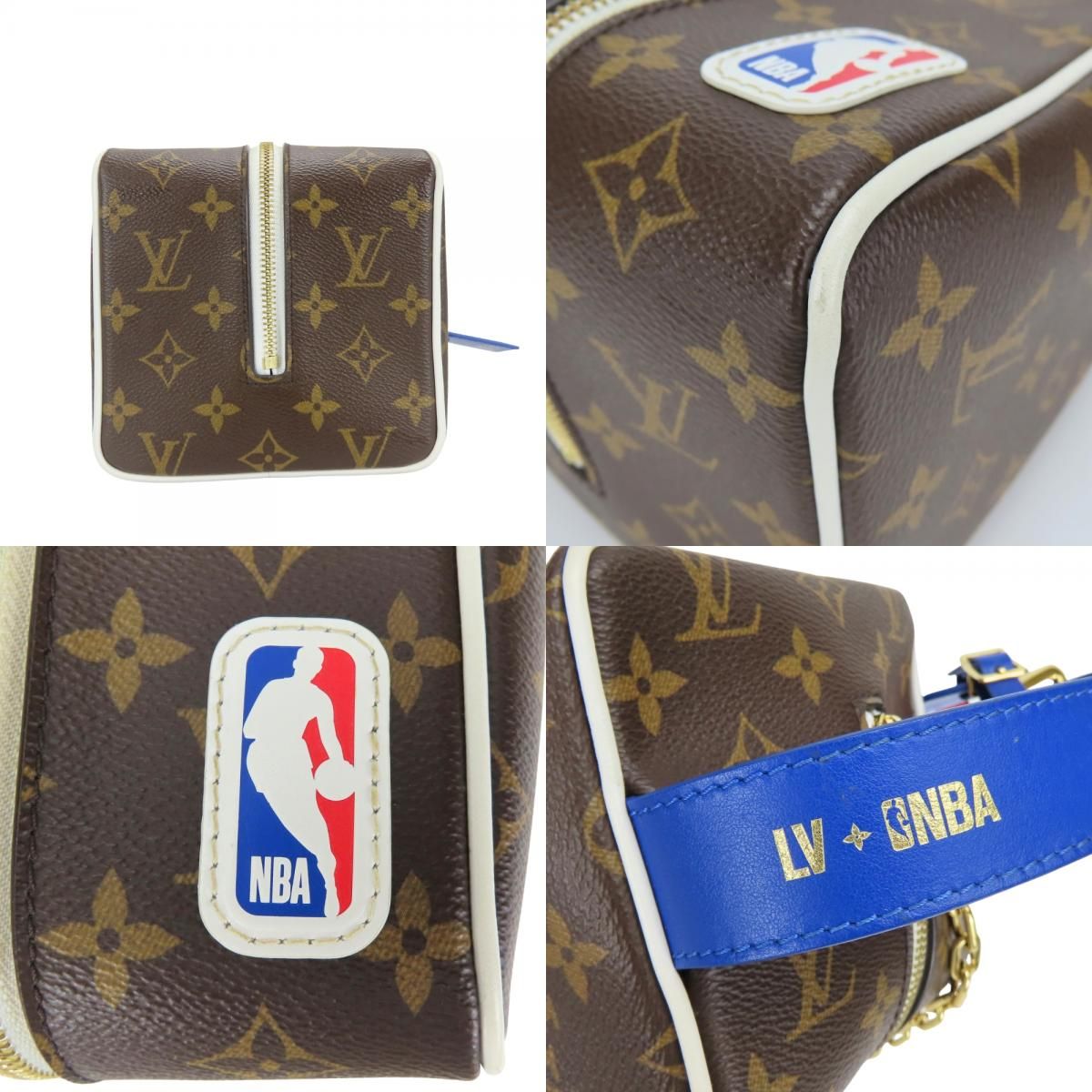 Louis Vuitton Handbag Nba Drop Kit Monogram Brown Blue Nba Collaboration Initial — view 3