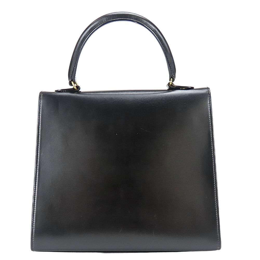 Celine Handbag Ganchini Leather Black Gold Chain — view 3