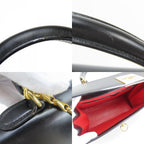 Celine Handbag Ganchini Leather Black Gold Chain — view 7