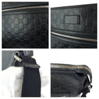 Gucci Guccissima Black Silver Leather Shoulder Bag — view 5