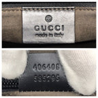 Gucci Guccissima Black Silver Leather Shoulder Bag — view 4