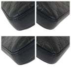 Gucci Guccissima Black Silver Leather Shoulder Bag — view 3