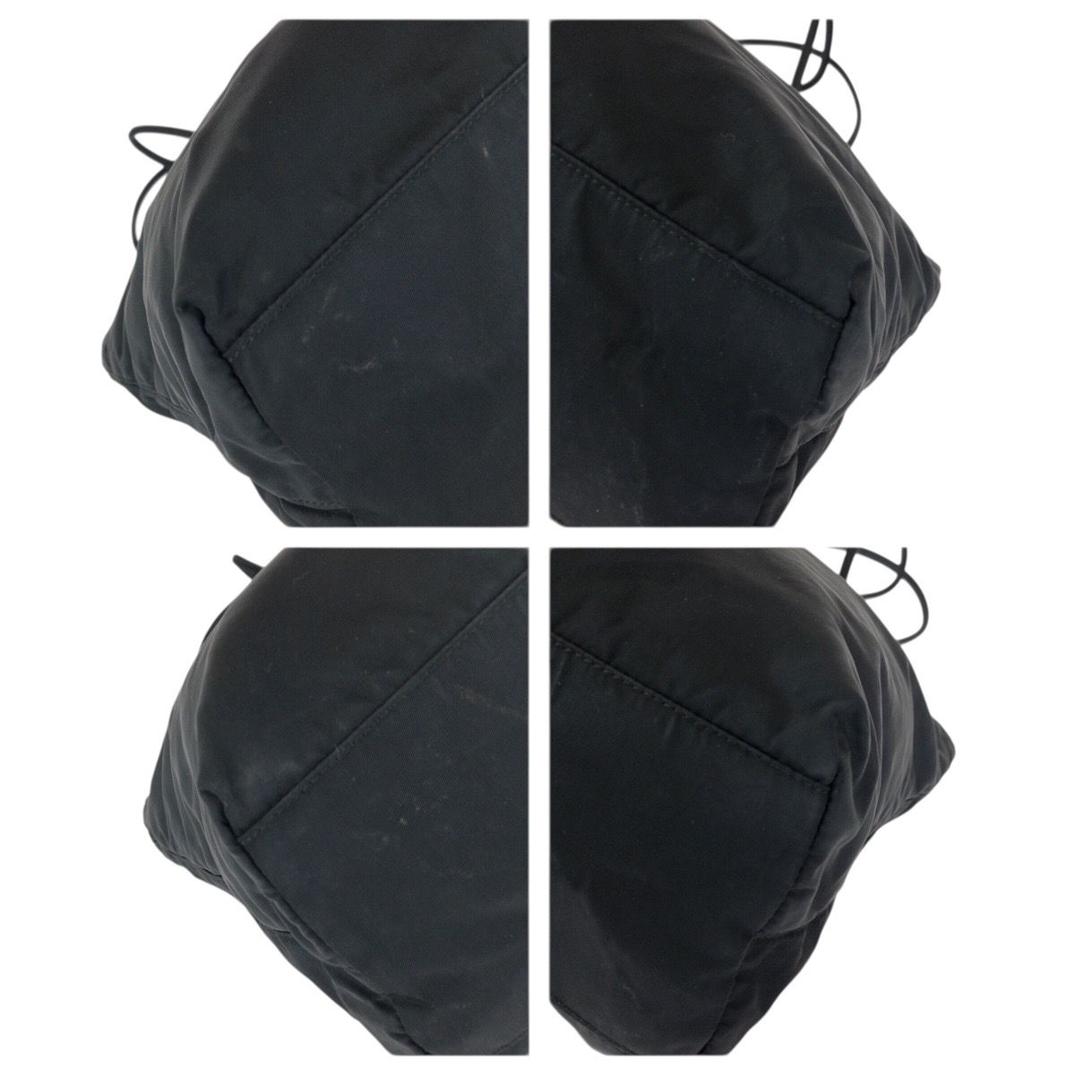 Prada Tessuto Black Silver Nylon Tote Shoulder Bag — view 3