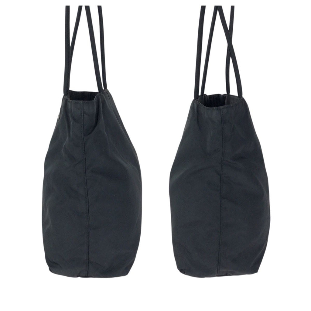 Prada Tessuto Black Silver Nylon Tote Shoulder Bag — view 8
