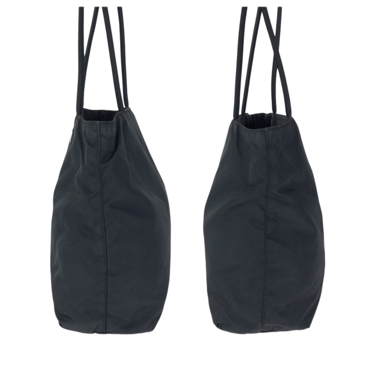 Prada Tessuto Black Silver Nylon Tote Shoulder Bag — view 8