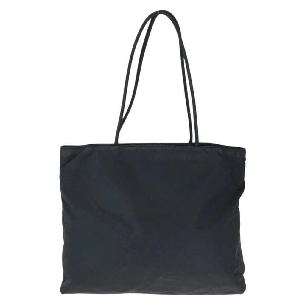Prada Tessuto Black Silver Nylon Tote Shoulder Bag — view 2