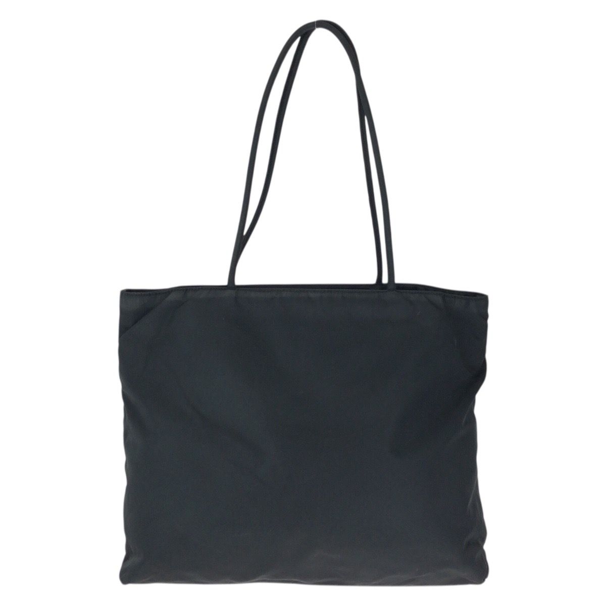 Prada Tessuto Black Silver Nylon Tote Shoulder Bag — view 2