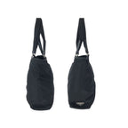 Prada Tessuto Black Silver Nylon Leather Tote Shoulder Bag — view 8