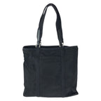 Prada Tessuto Black Silver Nylon Leather Tote Shoulder Bag — view 2