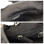 Prada Tessuto Black Silver Nylon Leather Tote Shoulder Bag — view 6