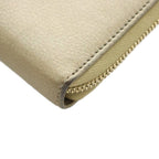 Gucci Interlocking Wallet Zip Around Coin Purse Leather Gold — view 8