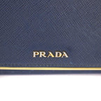 Prada Wallet Bifold Saffiano Leather Navy Blue TK — view 8