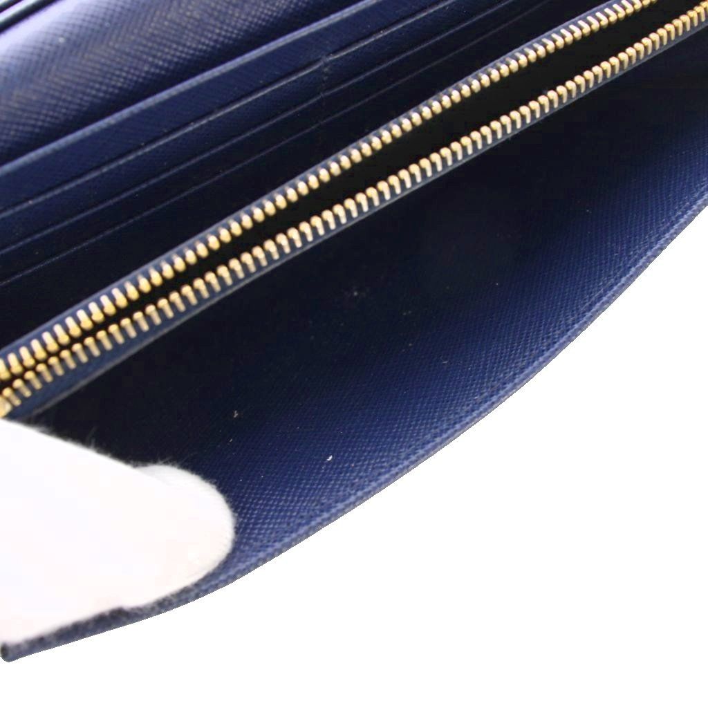 Prada Wallet Bifold Saffiano Leather Navy Blue TK — view 4