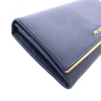 Prada Wallet Bifold Saffiano Leather Navy Blue TK — view 7