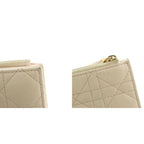 Dior le Jolie Dahlia Wallet Bifold Coin Purse Cannage Stitching Light Pink — view 9
