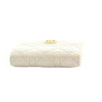 Dior le Jolie Dahlia Wallet Bifold Coin Purse Cannage Stitching Light Pink — view 4