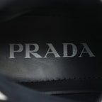 Prada Re-Nylon Gabardine Sneakers 36.5 Black Quilted Upper Lug Sole Mid Cut RI — view 7