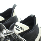 Prada Re-Nylon Gabardine Sneakers 36.5 Black Quilted Upper Lug Sole Mid Cut RI — view 4