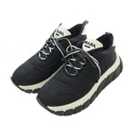 Prada Re-Nylon Gabardine Sneakers 36.5 Black Quilted Upper Lug Sole Mid Cut RI — view 2